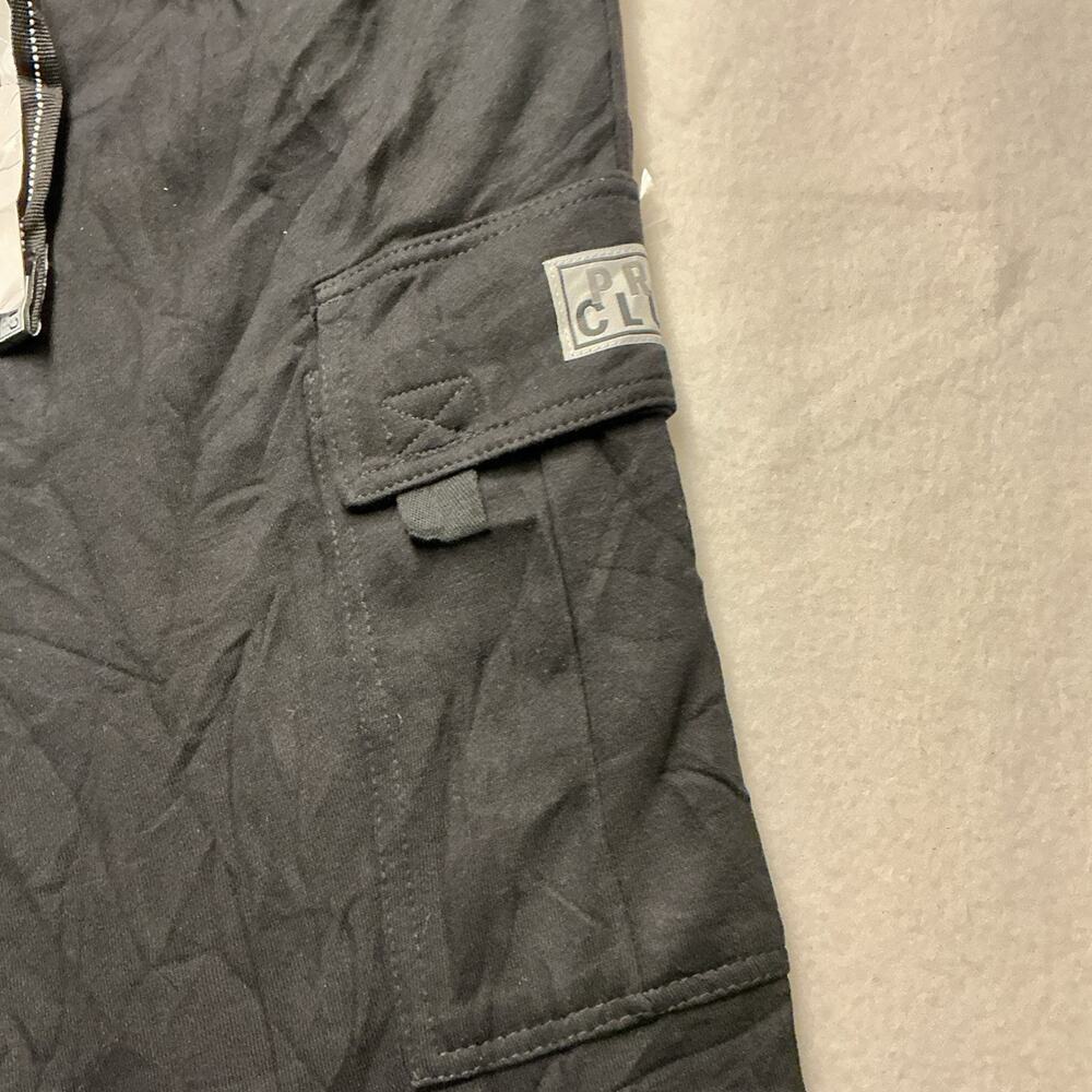 Pro Club Men's Black Fleece Cargo Sweatpants Drawstring Pockets Size S, 4265 - Picture 4 of 9